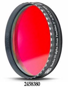 Filtro H-alpha da 2" (50.8mm) di diametro, per CCD, con banda passante (FWHM) di 35nm, e cella a basso profilo Filtro H-alpha da 2" (50.8mm) di diametro, per CCD, con banda passante (FWHM) di 35nm, e cella a basso profilo