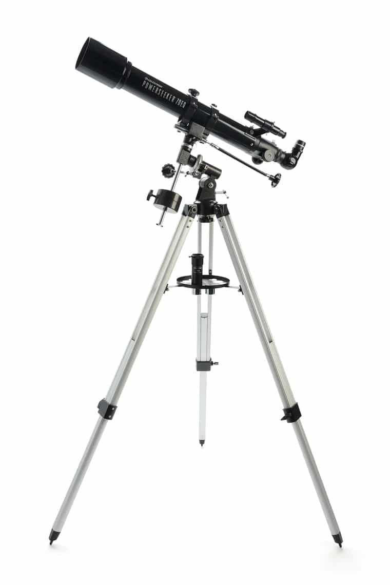   Telescopio rifrattore Celestron Powerseeker 70EQ da 70mm di diametro con accessori e treppiede in alluminio  