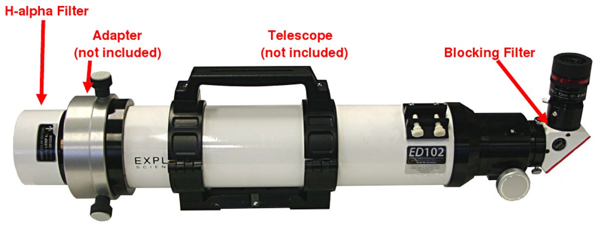   Trasforma un normale telescopio normale in un telescopio solare H-alfa con distanza focale fino a 1080 mm che mostra protuberanze e tanto altro  