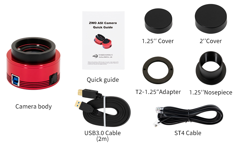   ZWO Mono CMOS Camera  ASI294MM  - Sensore IMX492  