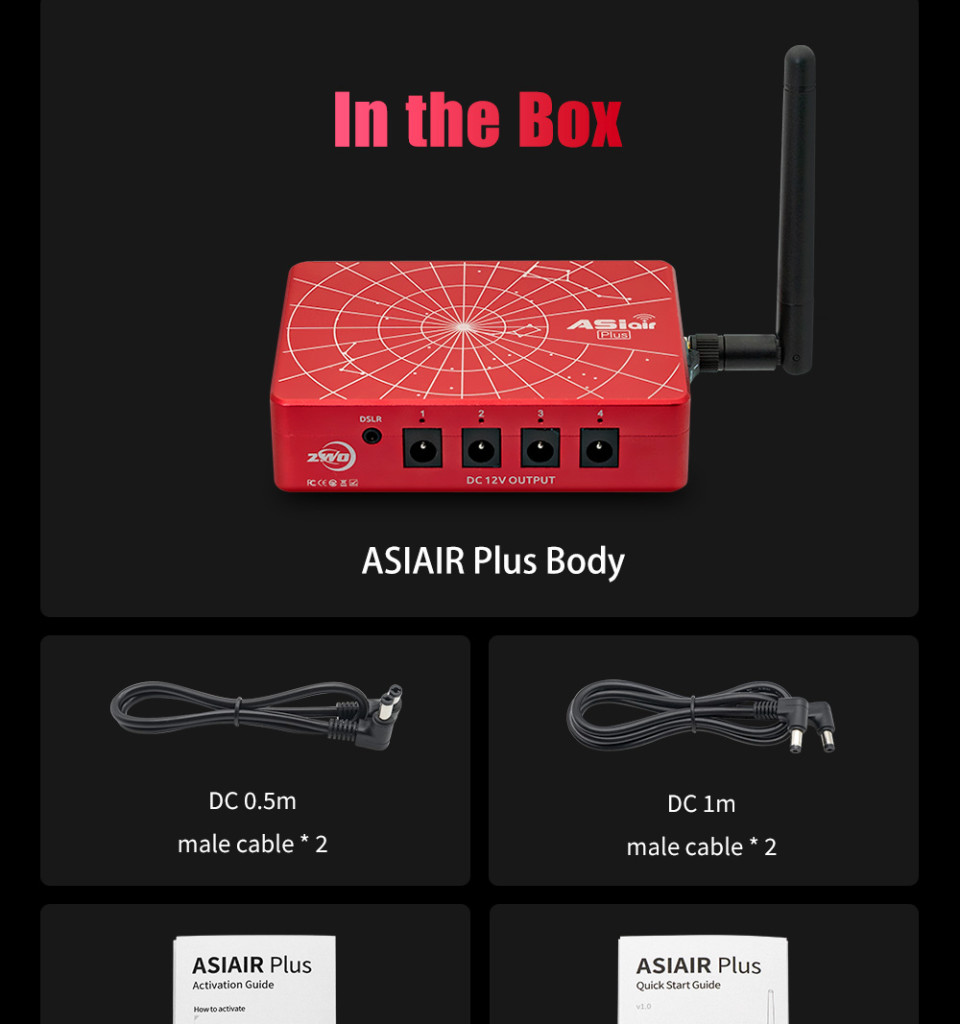  Asi Air Plus 32 GB  è un dispositivo Wifi che permette di controllare tutte le camere ASI Usb 3.0 direttamente con Tabelt, Smartphone e IPad 