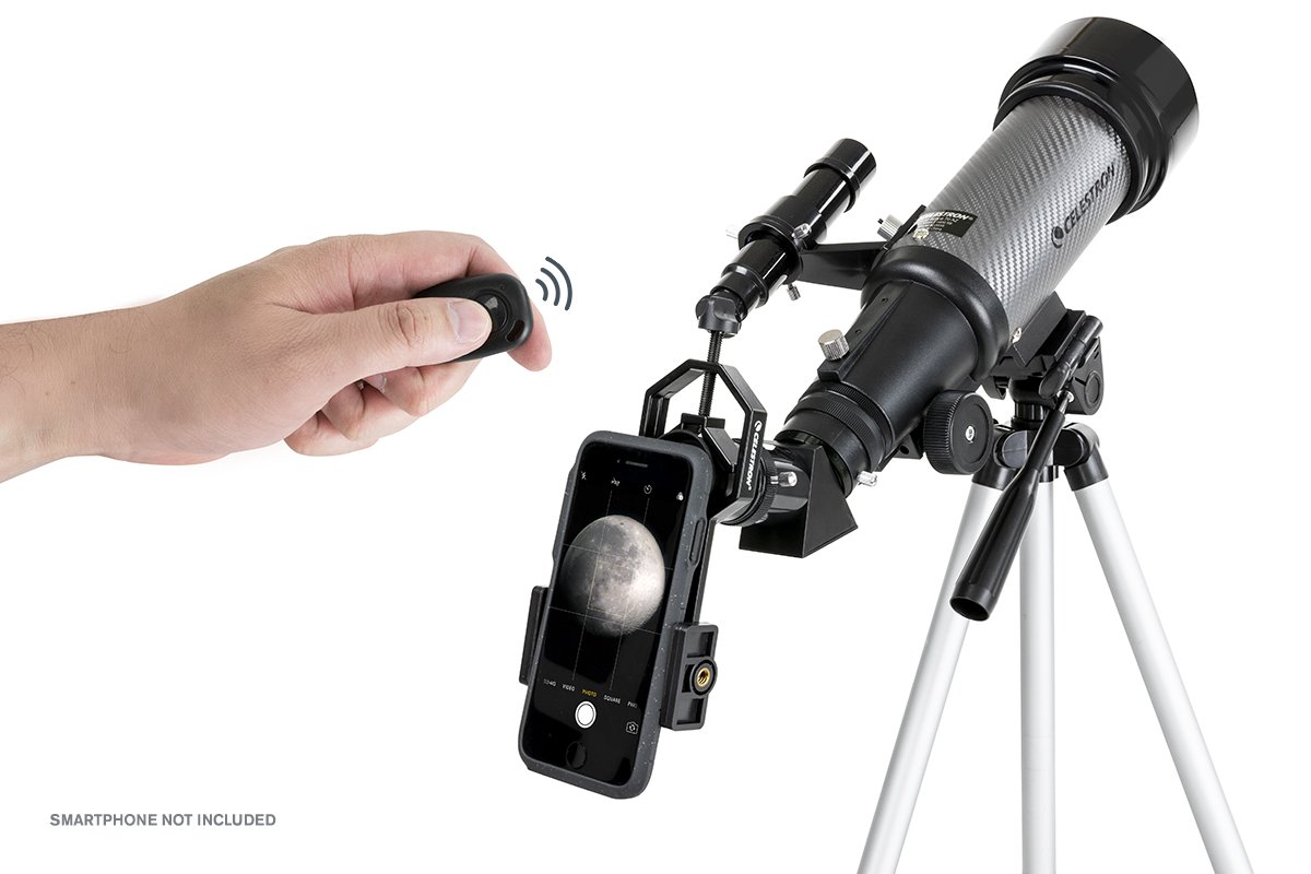  Travelscope 70DX, con raccordo fotografico per smartphone, telecomando Bluetooth, filtro lunare e lente di barlow 2X 