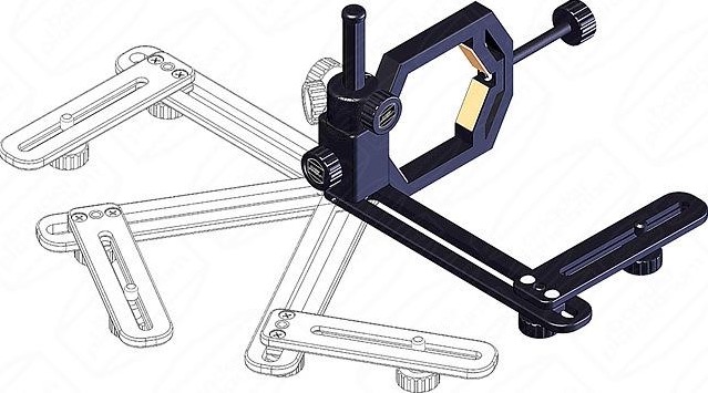  Adattatore fotografico Microstage II. Collega ad oculari con barilotto tipo Hyperion ogni fotocamera digitale per riprese con metodo afocale 