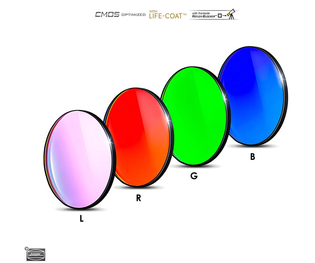  Set di filtri LRGB parafocali diametro 31mm, per CCD (spessore vetro 2mm) 