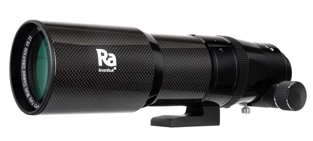  Rifrattore apocromatico a due lenti RA R80 ED Carbon con apertura: 80 mm e lunghezza focale: 500 mm 