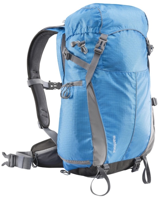  Zaino Mantona blu per trekking outdoor e borsa fotografica incorporata 