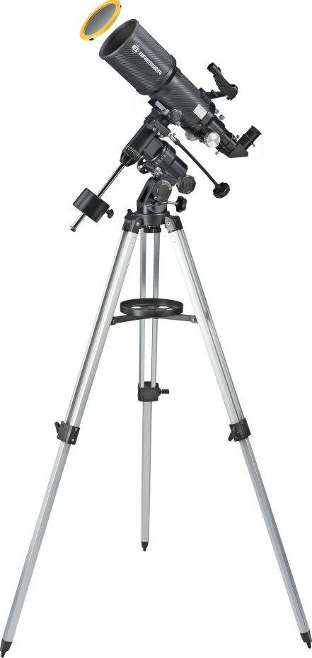  Telescopio BRESSER Polaris 102/460 EQ3 con adattatore per smartphone e filtro solare 