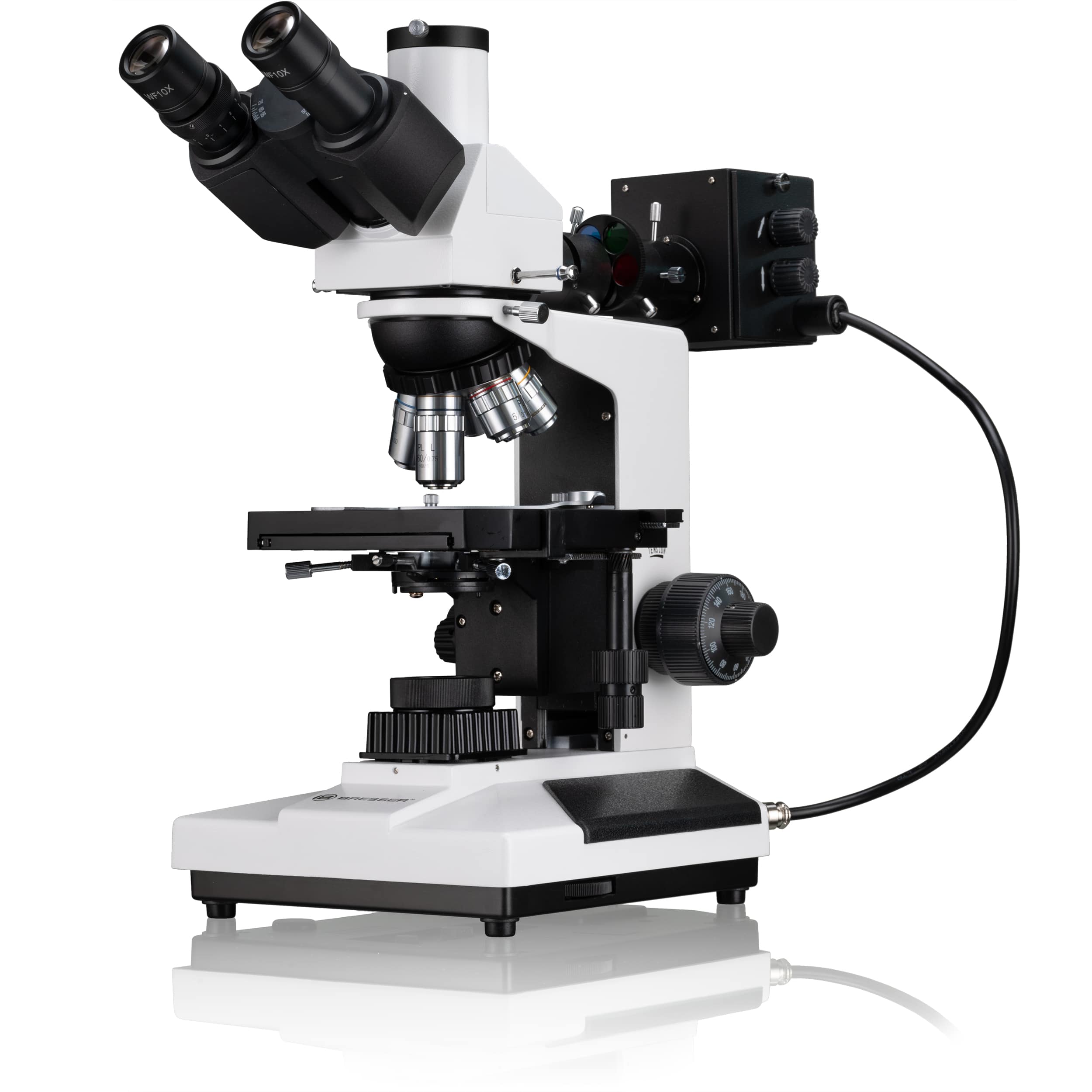   Microscopio trinoculare professionale a luce trasmessa e incidente per la ricerca e l'insegnamento  