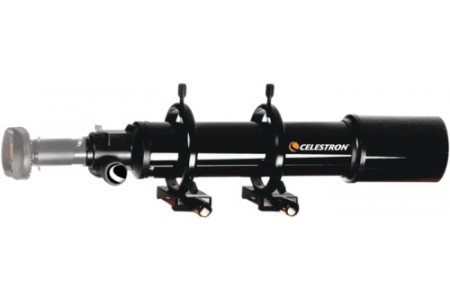 Telescopio di guida 80 mm con anelli disassabili, destinato al montaggio in parallelo ad un telescopio più grande. Consente di guidare durante le lunghe esposizioni con il telescopio principale. Telescopio di guida 80 mm con anelli disassabili, destinato al montaggio in parallelo ad un telescopio più grande. Consente di guidare durante le lunghe esposizioni con il telescopio principale.