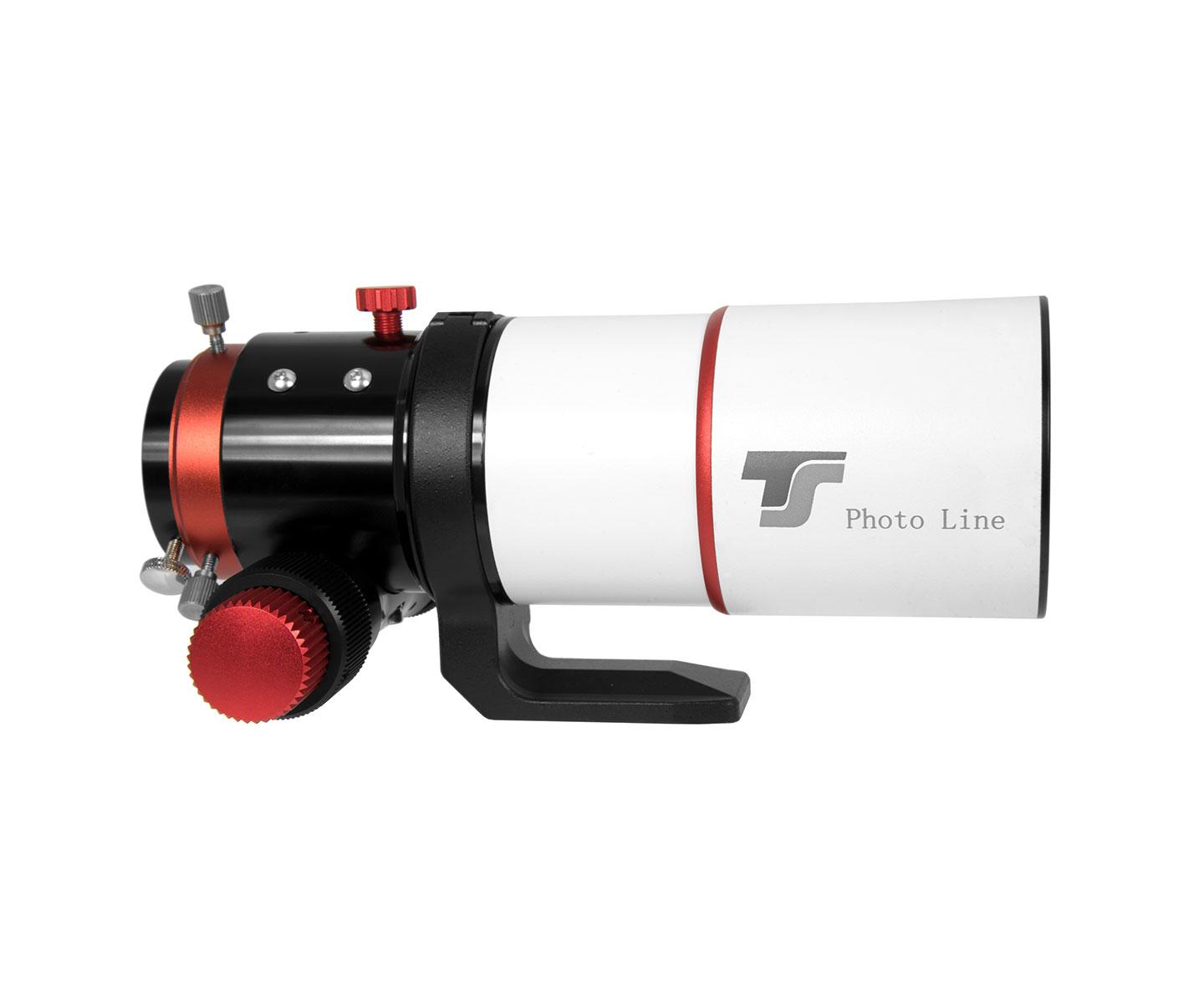   TS-Optics rifrattore apocromatico Photoline FPL-53 60mm f/6 - Focheggiatore da 2" R&amp;P - dettagli in rosso  