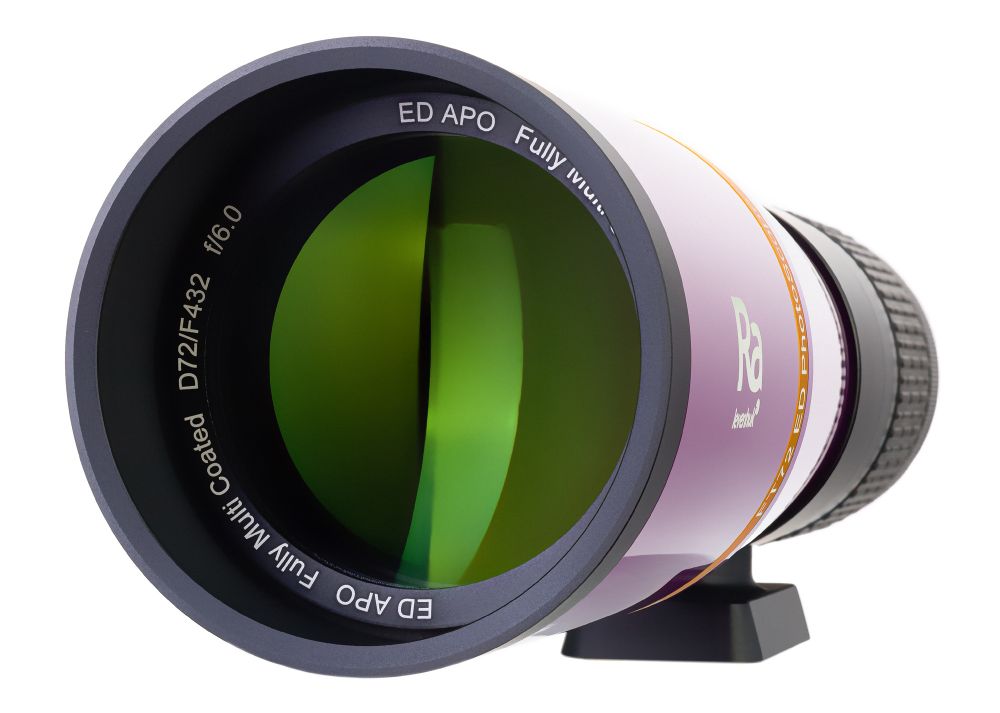  Rifrattore apocromatico a due lenti RA FT72 ED Violet con apertura: 72 mm e lunghezza focale: 432 mm 