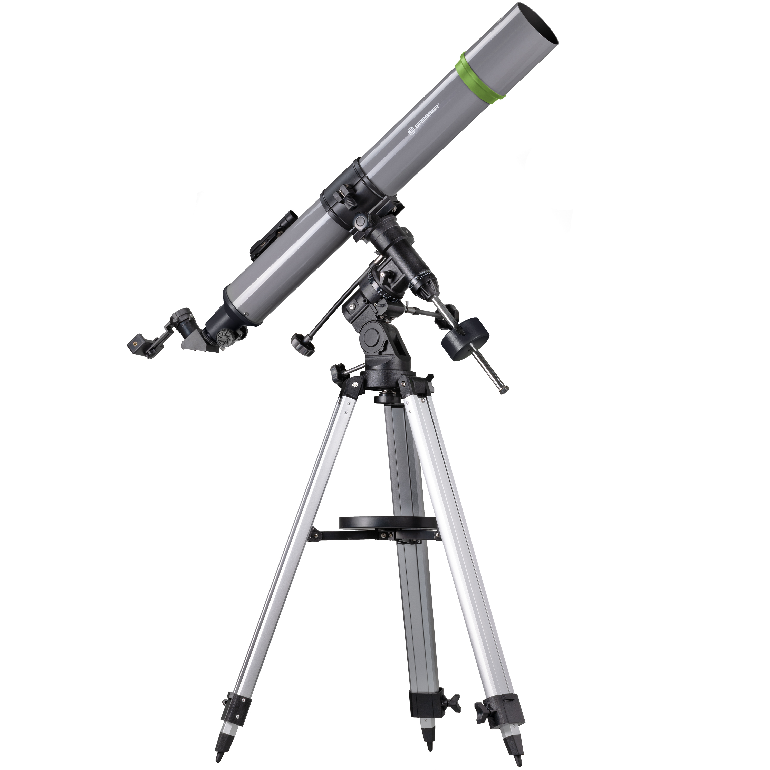  Telescopio rifrattore 90/900 su montatura Eq3 completo di adattatore per smartphone e accessori 