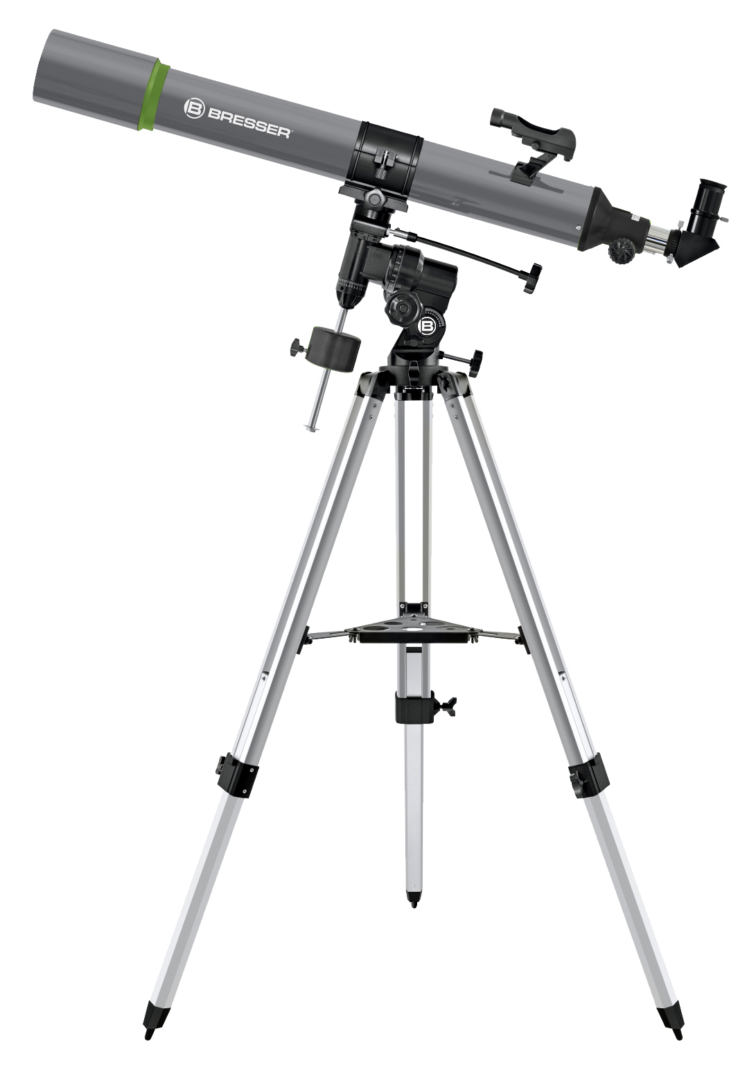  Telescopio rifrattore 90/900 su montatura Eq3 completo di adattatore per smartphone e accessori 