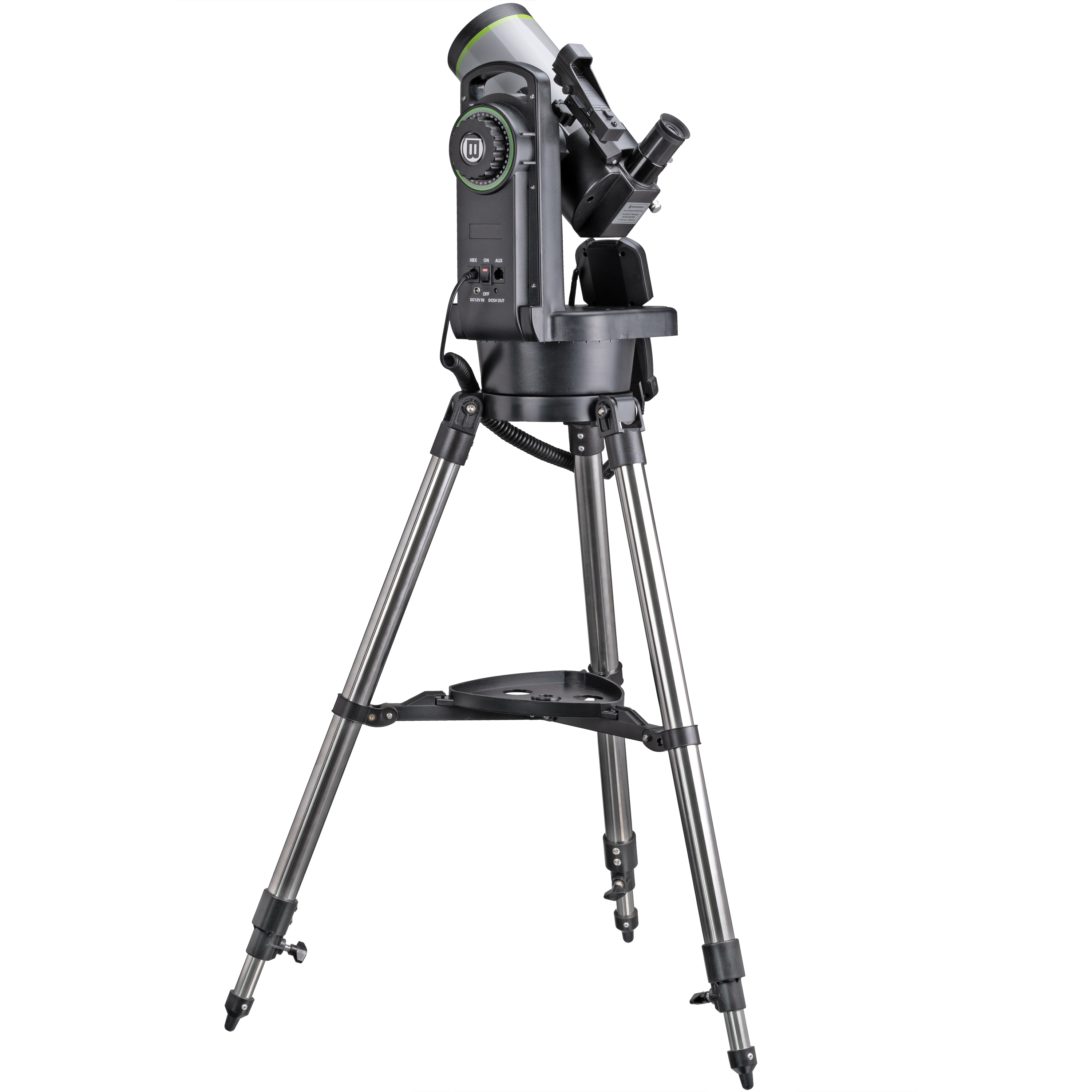  Telescopio Maksutov-Cassegrain 90/1250 con pratica montatura GoTo completo di adattatore per smartphone e accessori 