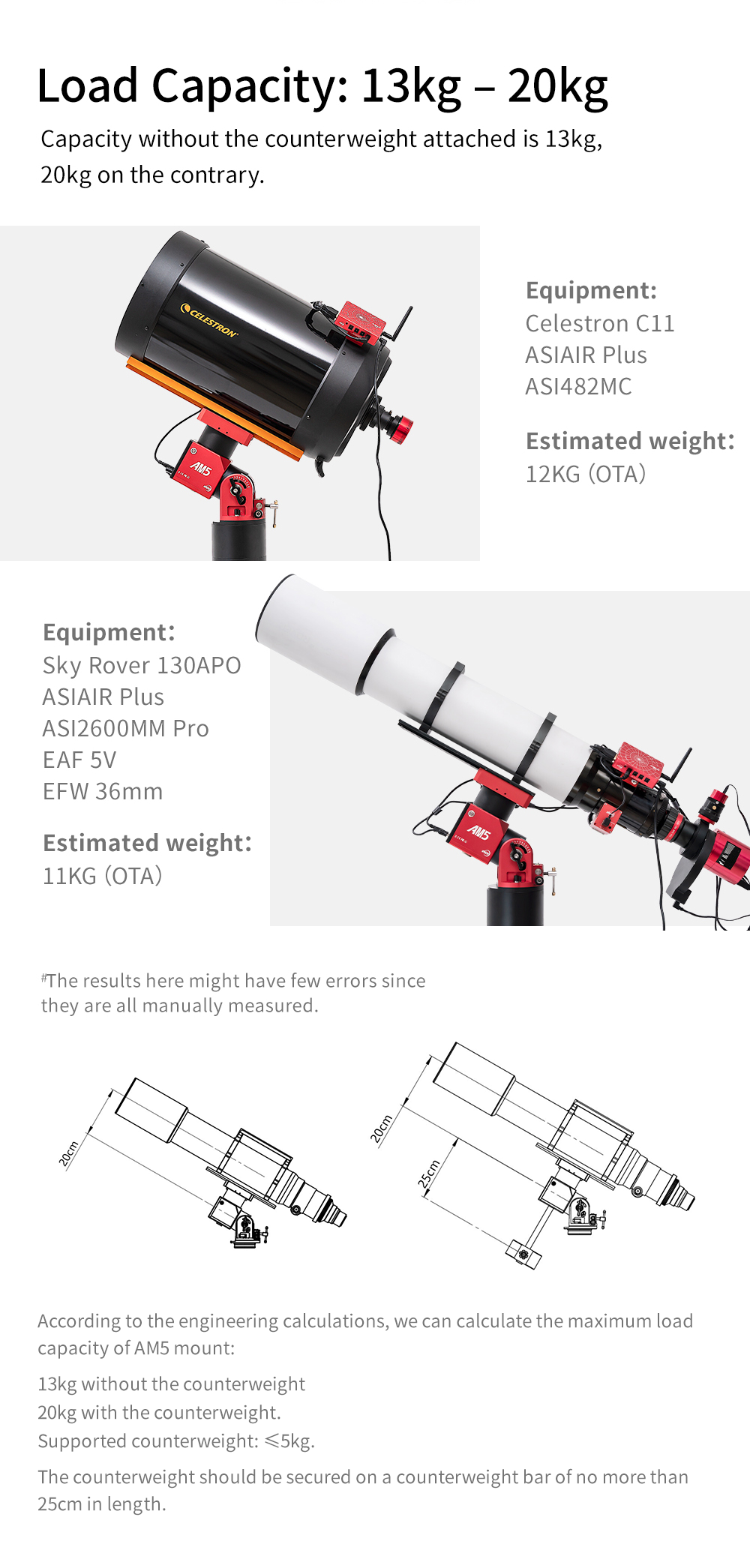    ZWO AM5 Harmonic Equatorial Mount con treppiede ZWO TC40 Carbon fiber    