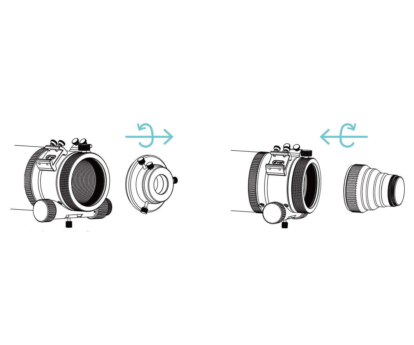  This flattener is designed for the Askar 103APO and corrects curvature and coma. [EN] 