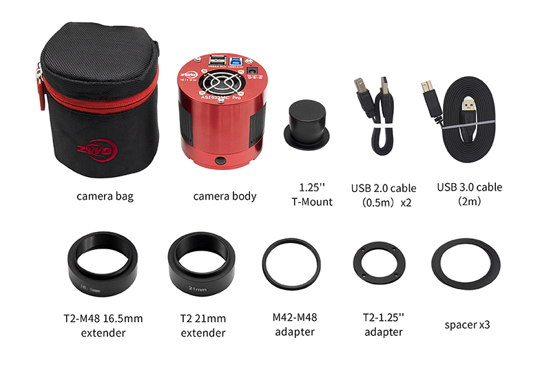 ZWO Color Cooled Astro Camera ASI 533MC Pro Sensore D=16mm ZWO Color Cooled Astro Camera ASI 533MC Pro Sensore D=16mm