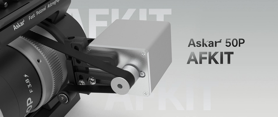  Kit autofocus elettronico Askar 50P per motori EAF, con cinghie, pulegge e staffe per automatizzare la messa a fuoco del telescopio. 