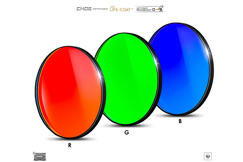  Set di filtri RGB parafocali da 50.4mm, per CCD, senza celle 