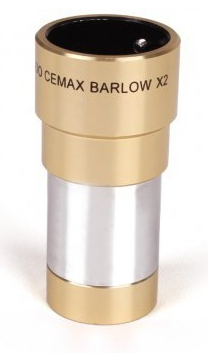  Lente di Barlow Coronado Cemax 2X del diametro di 31.8 mm ottimizzata per l'osservazione solare in banda stretta H-Alpha 