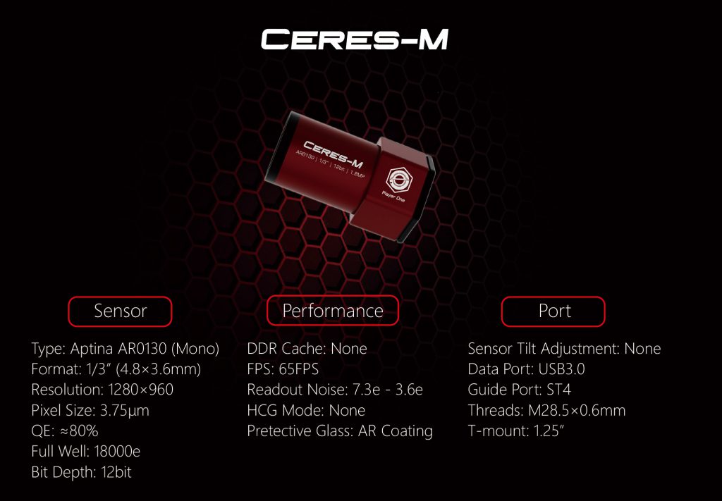   Player One Ceres-M Aptina AR0130 mono  