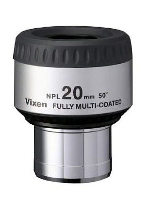  Il Vixen NPL 20mm è un oculare Ploss da 20mm di focale e 15mm di estrazione pupillare con 50 gradi di campo 