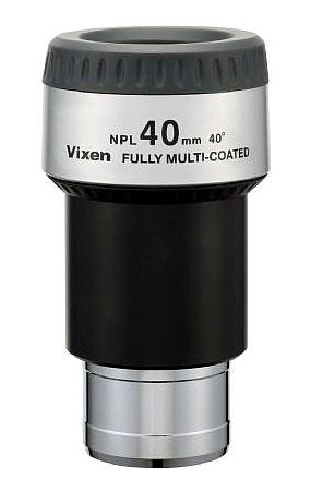  Il Vixen NPL 40mm è un oculare Ploss da 40mm di focale e 36mm di estrazione pupillare con 40 gradi di campo 