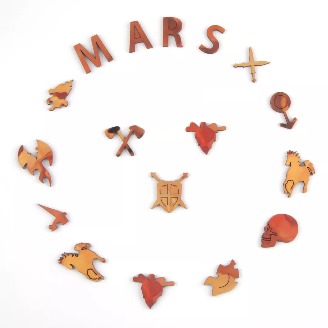  Puzzle in legno rappresentante Marte 
