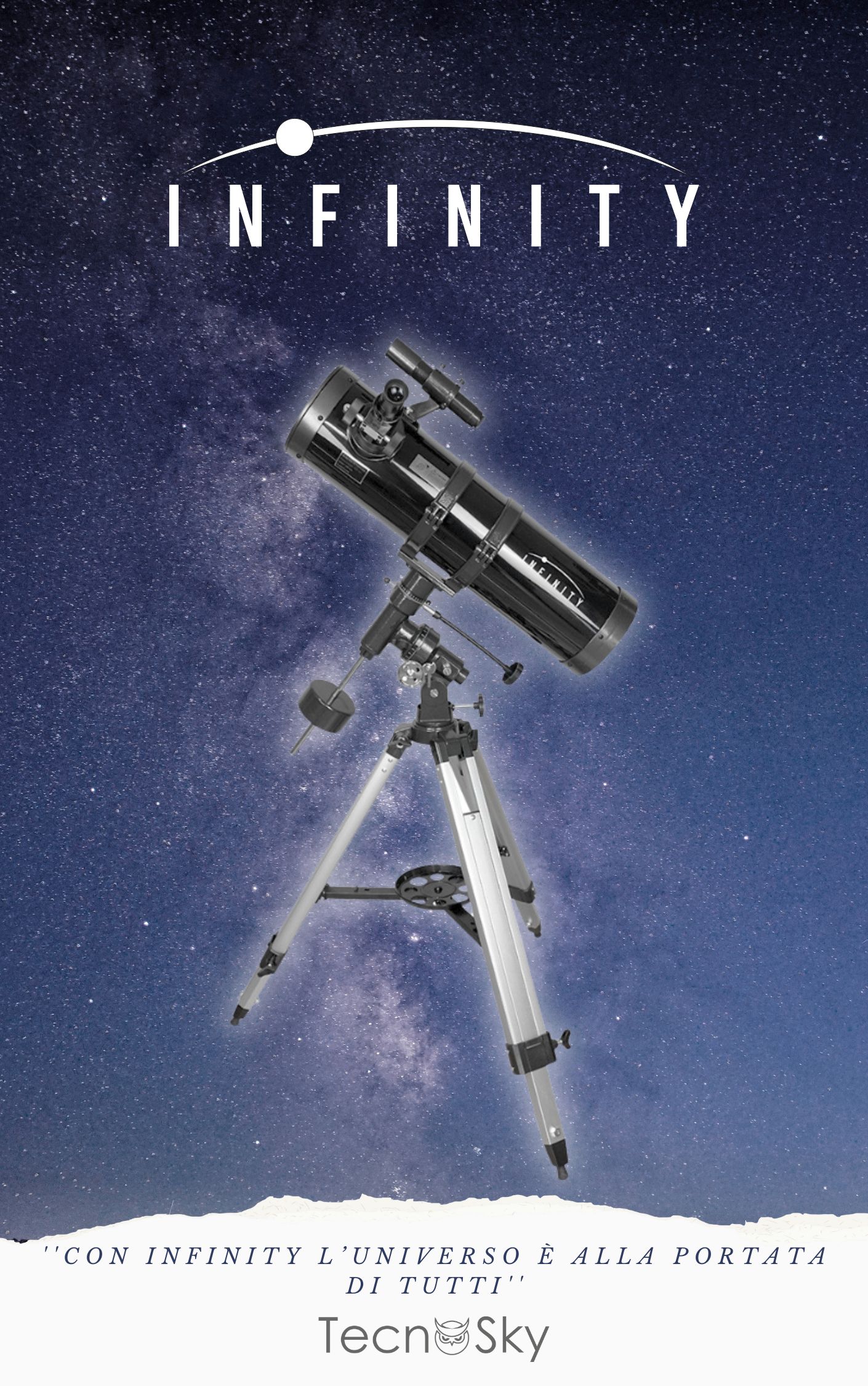 Telescopio a schema ottico Newton da 130mm di diametro e 650mm di focale
Telescopio a schema ottico Newton da 130mm di diametro e 650mm di focale