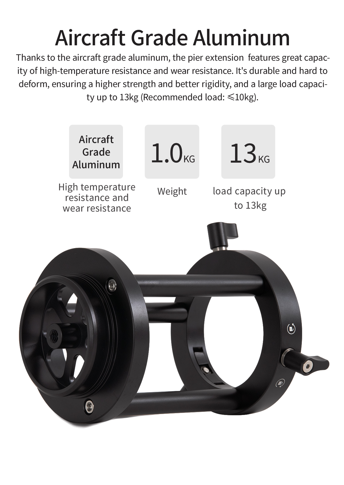   La mezza colonna estensione montatura ZWO AM5 - altezza 160 mm  