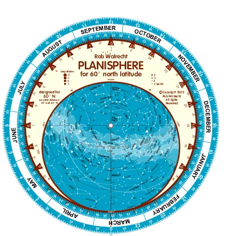  Planisphere for 60° northern latitude [EN] 
