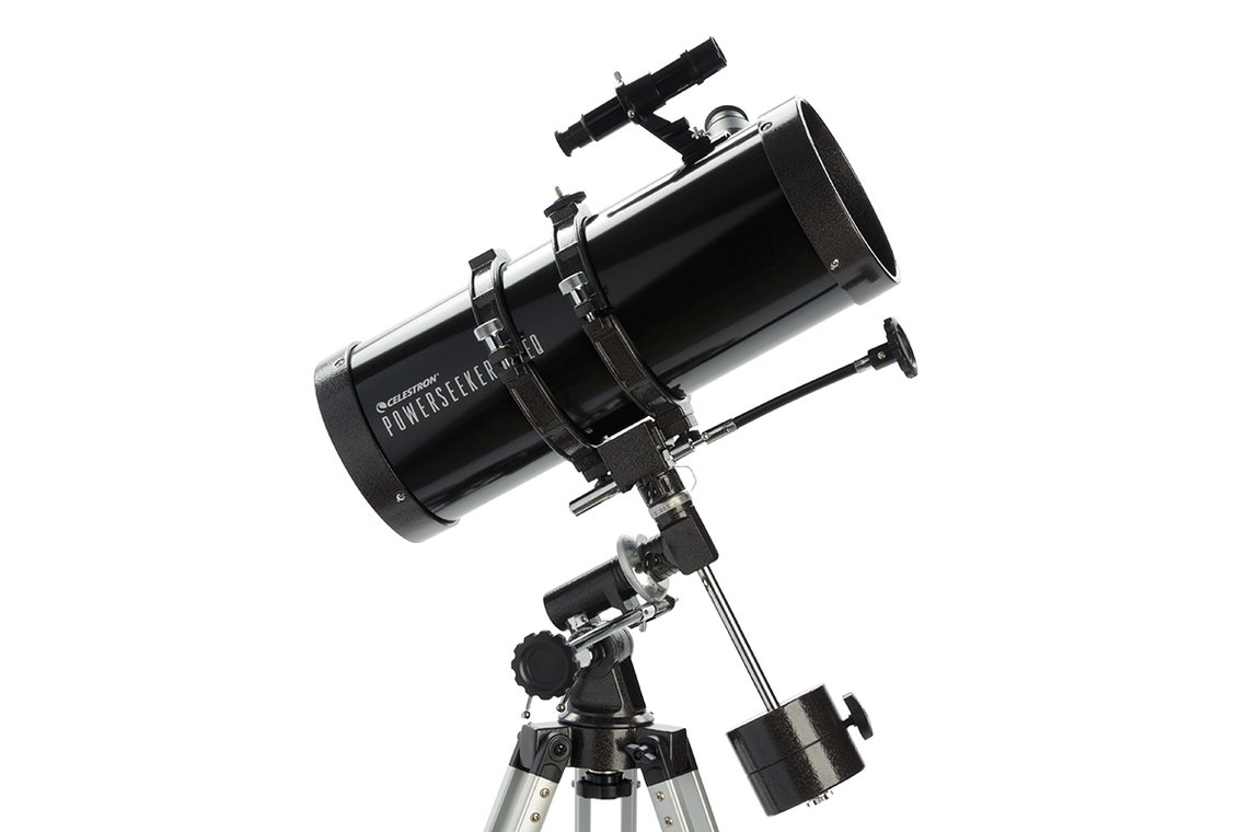  Telescopio riflettore PowerSeeker 127 EQ con motore di ascensione retta e adattatore per smartphone 