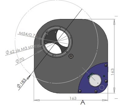  Ruota portafiltri QHYCCD CFW2-M per 5 filtri da 50,8mm motorizzata e collegamento USB 