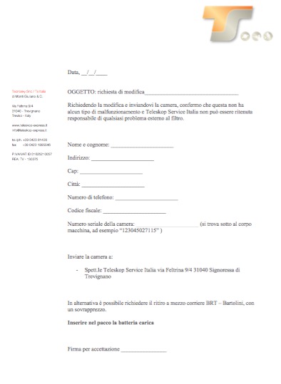  Modifica APS-C Super UV-IR cut con richiesta ritiro del pacco al corriere Bartolini 