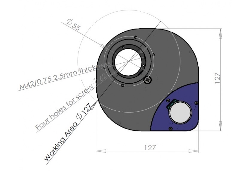  Ruota portafiltri QHYCCD CFW2-S per 6 filtri da 31,8mm motorizzata e collegamento USB 