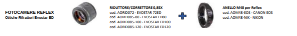  Riduttore / Spianatore 0.85x Evostar 72 ED 