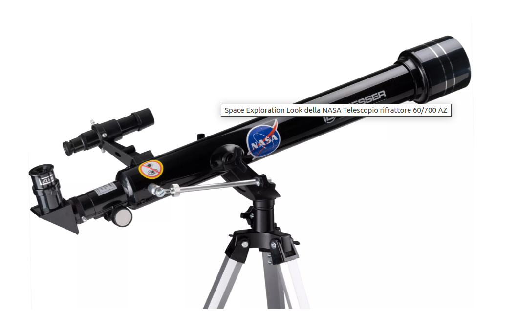  Per rapide osservazioni della Luna, dei pianeti e degli ammassi, questo telescopio per principianti con design NASA offre ottime proprietà di imaging e numerosi accessori 