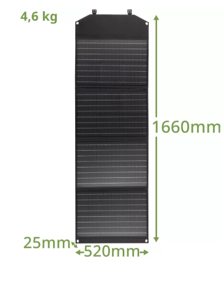  Caricabatterie solare portatile BRESSER 120 watt con alimentazione USB e CC 