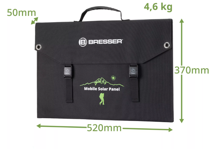  Caricabatterie solare portatile BRESSER 120 watt con alimentazione USB e CC 