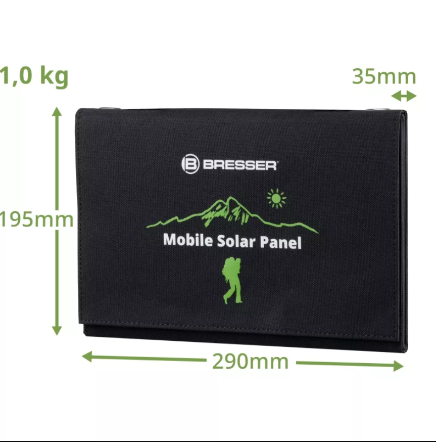  Caricabatterie solare portatile BRESSER 21 watt con alimentazione USB e CC 
