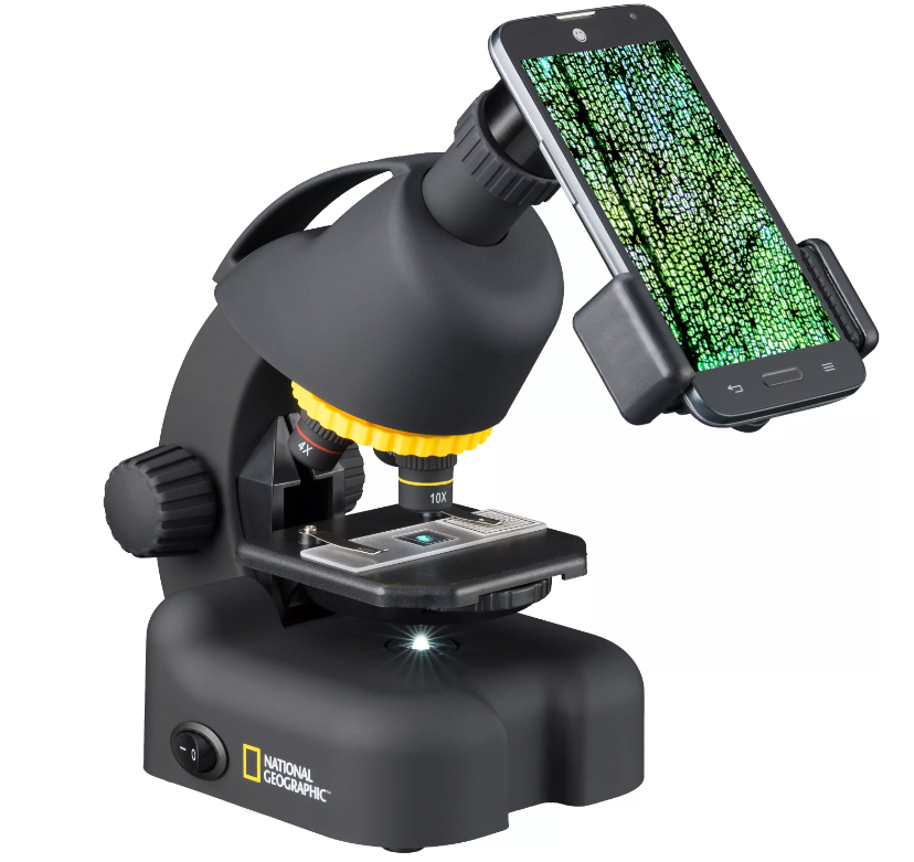  Il microscopio NATIONAL GEOGRAPHIC 40-640x è un microscopio ideale per i principianti; include supporto smartphone 