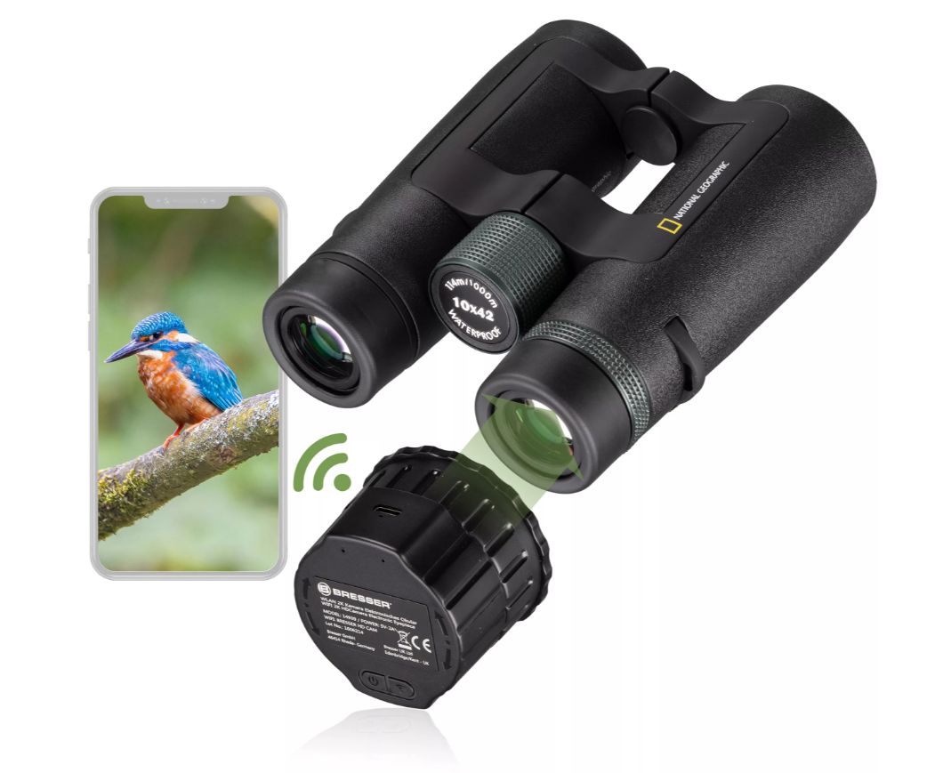 Visione ideale e scatti brillanti: grazie al binocolo impermeabile 10x42 con fotocamera per foto e video ad alta risoluzione, inclusa un'app facile da usare. Visione ideale e scatti brillanti: grazie al binocolo impermeabile 10x42 con fotocamera per foto e video ad alta risoluzione, inclusa un'app facile da usare.