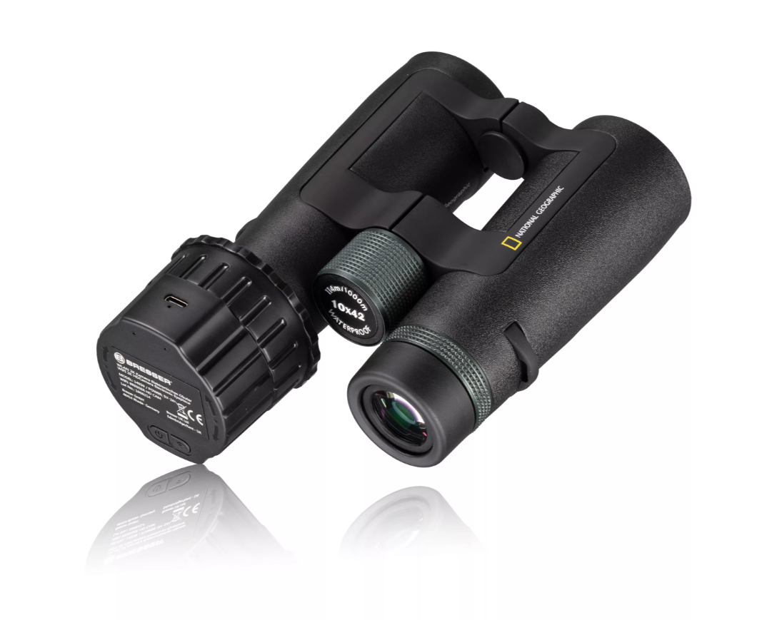 Visione ideale e scatti brillanti: grazie al binocolo impermeabile 10x42 con fotocamera per foto e video ad alta risoluzione, inclusa un'app facile da usare. Visione ideale e scatti brillanti: grazie al binocolo impermeabile 10x42 con fotocamera per foto e video ad alta risoluzione, inclusa un'app facile da usare.