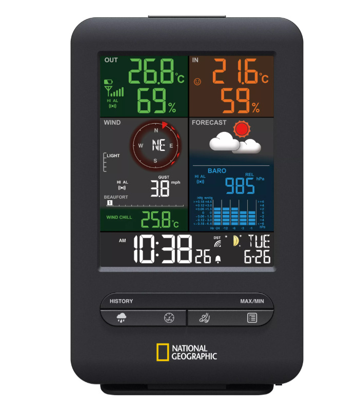  Stazione meteo con display a colori con multisensore 
