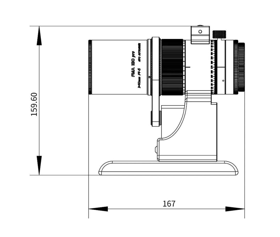  Askar - Kit montaggio motore ZWO EAF per teleobiettivo Askar FMA180 PRO (FMA180 PRO AF Kit). 