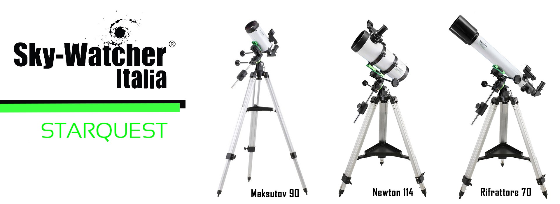 
Telescopio Rifrattore 70/700 su montatura equatoriale Sky-Watcher Star Quest
