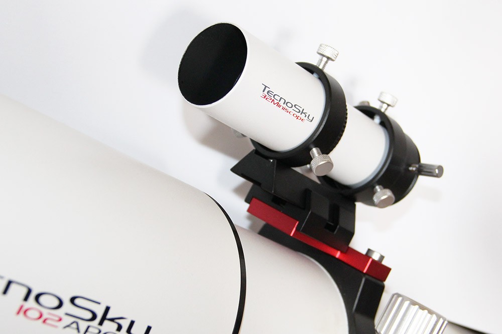  Supporto Tecnosky universale per cercatori e piccoli telescopi guida come MiniGuide 32, Miniscope, Sharpguide 50, Sharpguide 60 