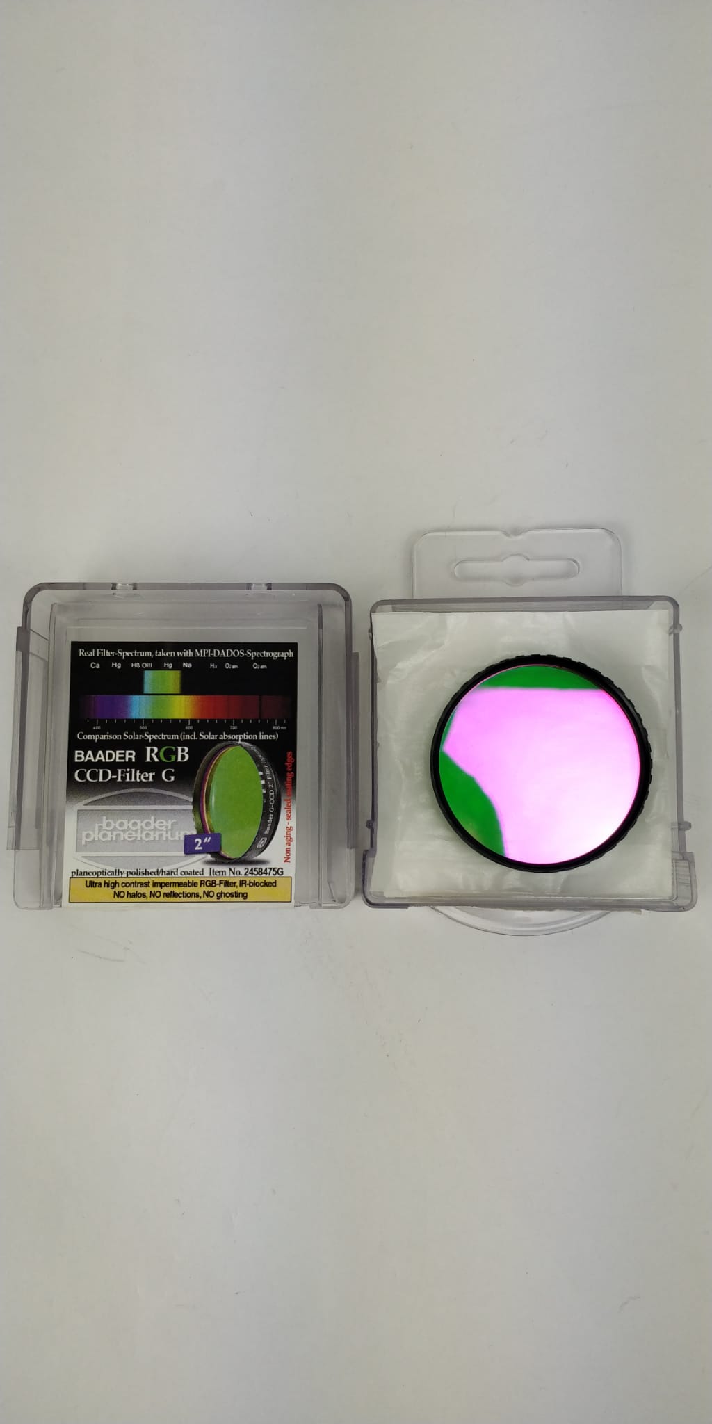  Filtro G (Verde) da 2" (50.8mm), per CCD, con cella a basso profilo Usato in ottime condizioni 
