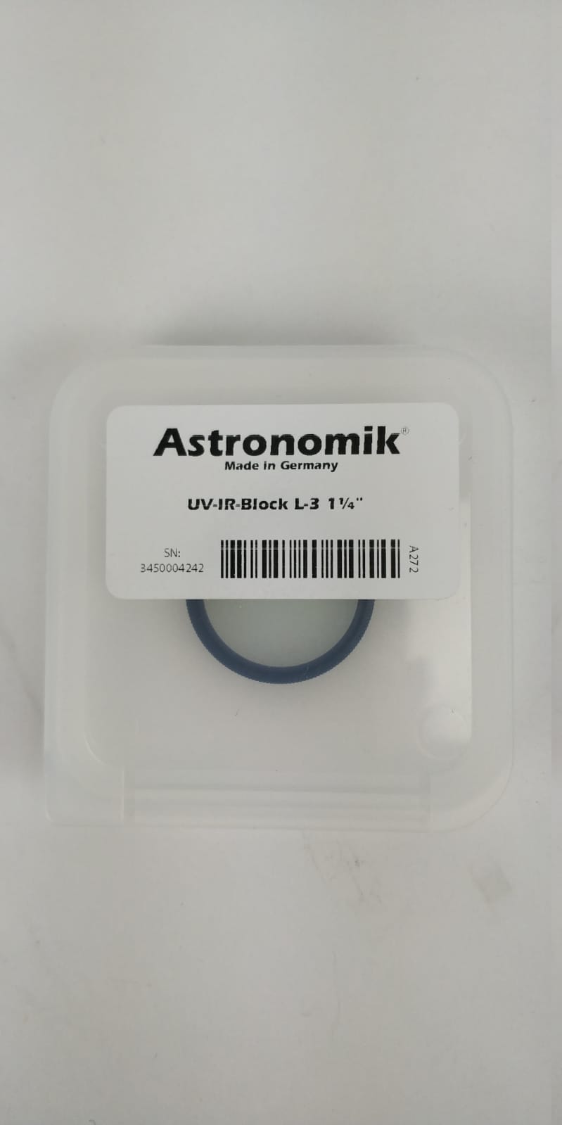  Filtro Astronomik Luminanza UV-IR Block, serie L-3 da 31,8mm (M28.5) Usato ottime condizioni 