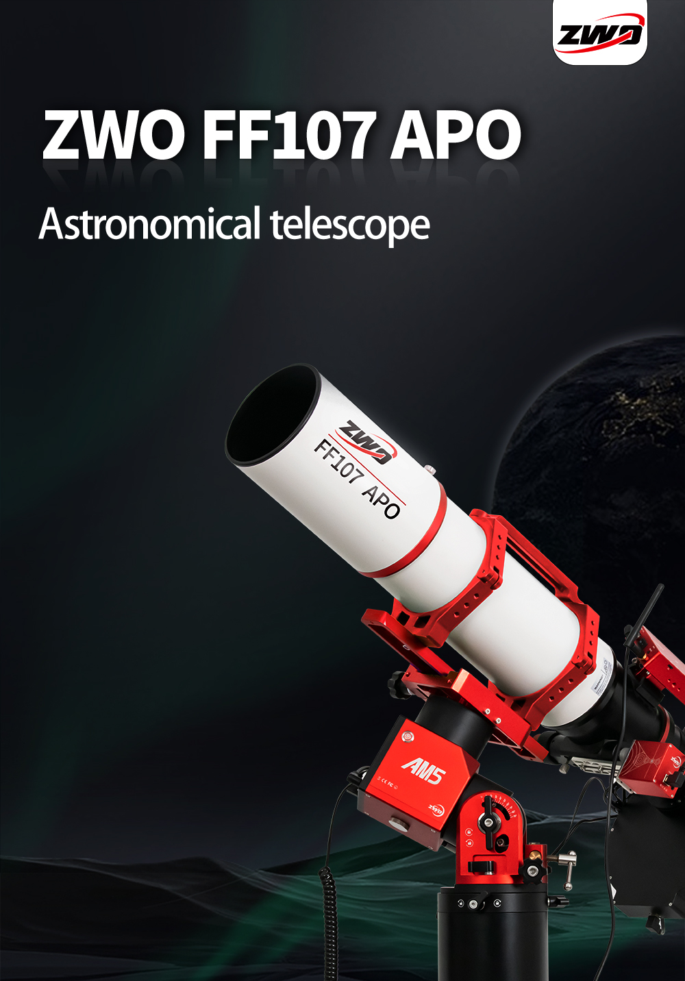  The FF107 is a transportable APO refractor for astrophotography with corrected field of view up to full frame sensor and for observation up to the highest magnification range. [EN] 